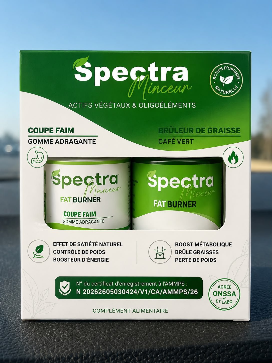 Spectra Minceur product box with two jars
